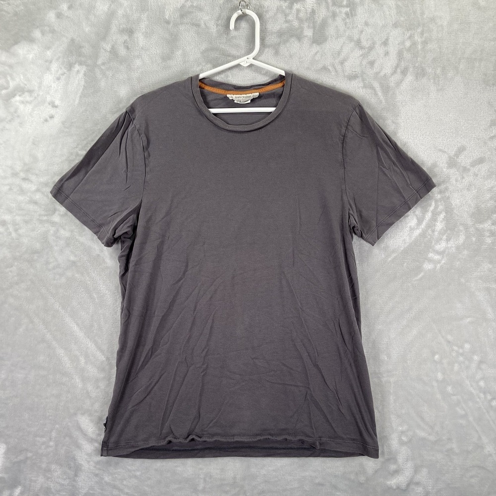 Icebreaker T-Shirt Mens Medium Crew Neck Short Sleeve Cotton Lyocell Pullover